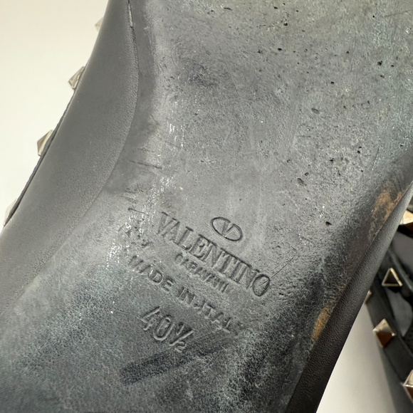 VALENTINO NOIR ROCKSTUD CAGED FLATS SIZE 40.5 - Picture 8 of 9